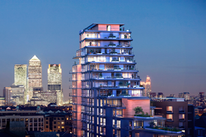 A CGI impression of 21 Wapping Lane, London